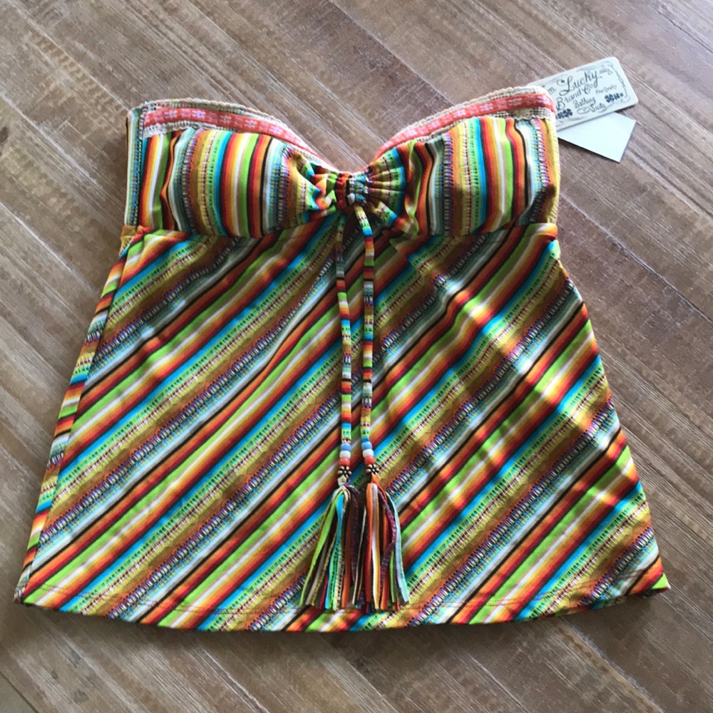 Lucky Brand Bandeau Tankini Top
